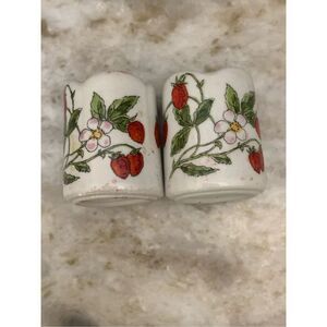 Mini Candle Holders with Red Candles #strawberries